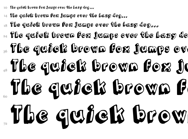 Funny Barber font waterfall